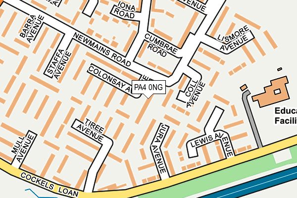 PA4 0NG map - OS OpenMap – Local (Ordnance Survey)