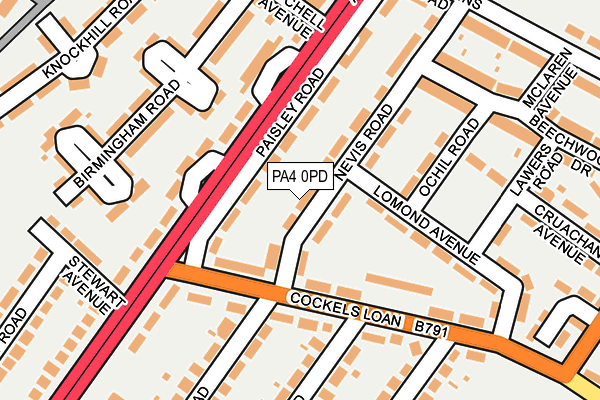 PA4 0PD map - OS OpenMap – Local (Ordnance Survey)