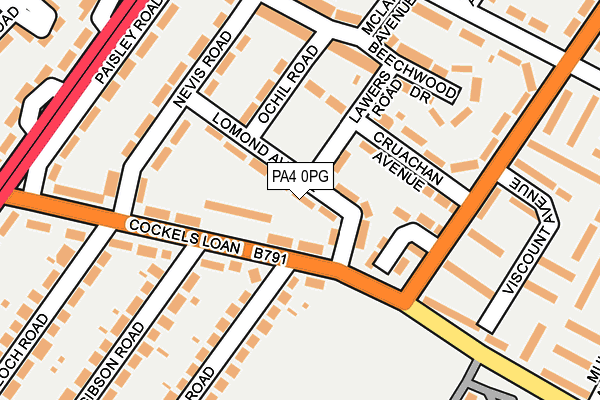 PA4 0PG map - OS OpenMap – Local (Ordnance Survey)