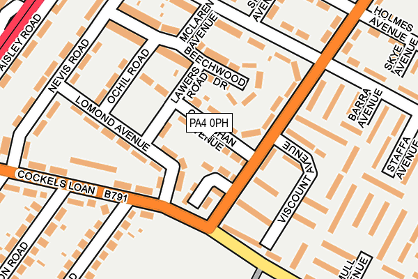 PA4 0PH map - OS OpenMap – Local (Ordnance Survey)