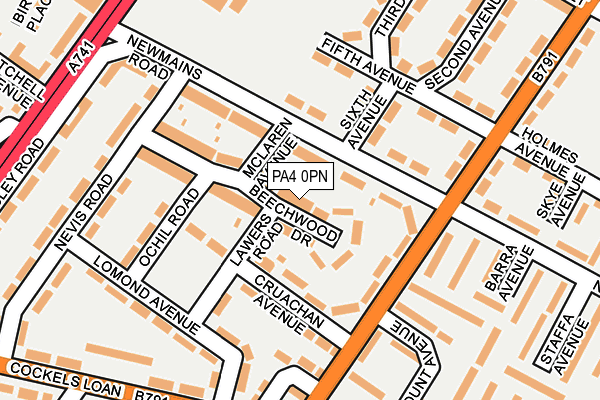 PA4 0PN map - OS OpenMap – Local (Ordnance Survey)