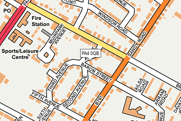 PA4 0QB map - OS OpenMap – Local (Ordnance Survey)