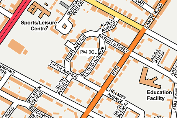 PA4 0QL map - OS OpenMap – Local (Ordnance Survey)