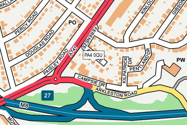 PA4 0QU map - OS OpenMap – Local (Ordnance Survey)
