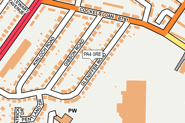 PA4 0RE map - OS OpenMap – Local (Ordnance Survey)
