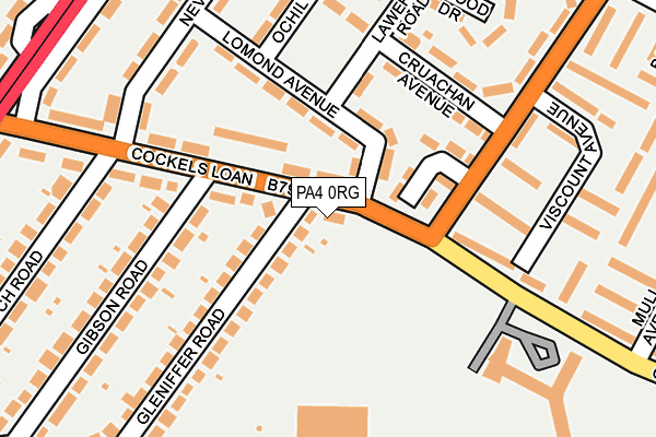 PA4 0RG map - OS OpenMap – Local (Ordnance Survey)