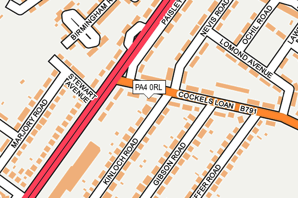 PA4 0RL map - OS OpenMap – Local (Ordnance Survey)
