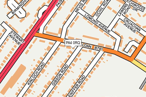 PA4 0RQ map - OS OpenMap – Local (Ordnance Survey)