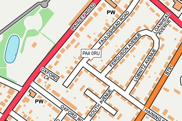 PA4 0RU map - OS OpenMap – Local (Ordnance Survey)