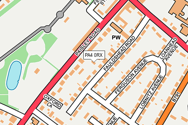 PA4 0RX map - OS OpenMap – Local (Ordnance Survey)