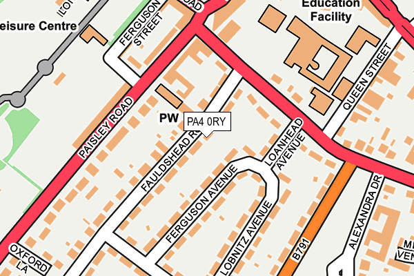 PA4 0RY map - OS OpenMap – Local (Ordnance Survey)