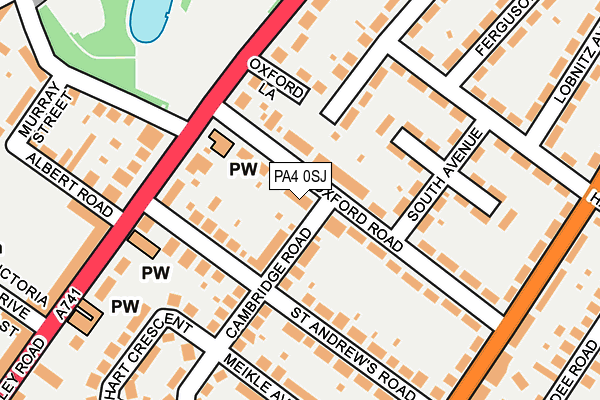 PA4 0SJ map - OS OpenMap – Local (Ordnance Survey)