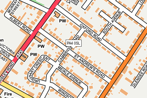 PA4 0SL map - OS OpenMap – Local (Ordnance Survey)