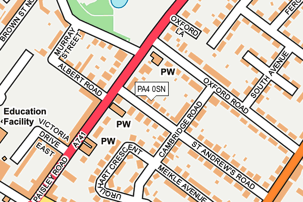 PA4 0SN map - OS OpenMap – Local (Ordnance Survey)