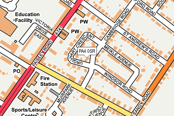 PA4 0SR map - OS OpenMap – Local (Ordnance Survey)