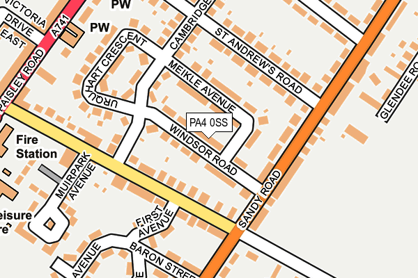 PA4 0SS map - OS OpenMap – Local (Ordnance Survey)