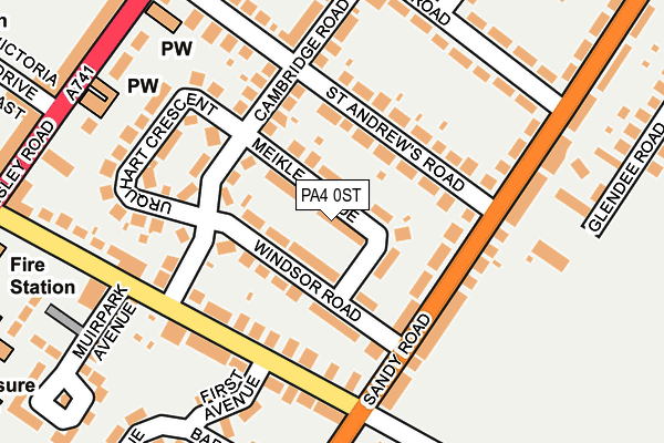 PA4 0ST map - OS OpenMap – Local (Ordnance Survey)