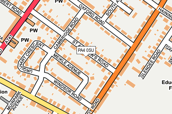PA4 0SU map - OS OpenMap – Local (Ordnance Survey)