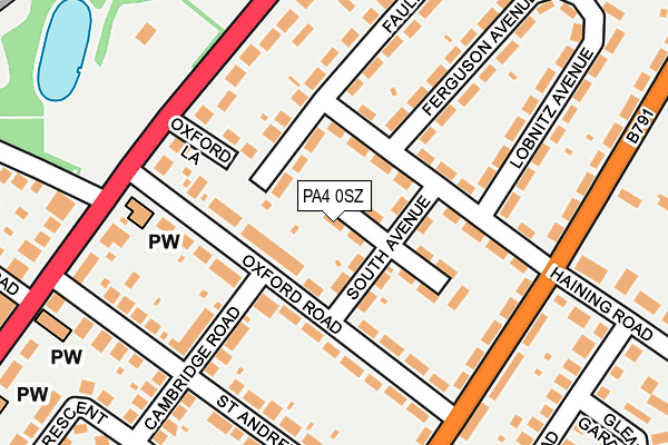 PA4 0SZ map - OS OpenMap – Local (Ordnance Survey)