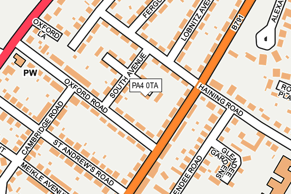 PA4 0TA map - OS OpenMap – Local (Ordnance Survey)