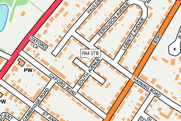 PA4 0TB map - OS OpenMap – Local (Ordnance Survey)
