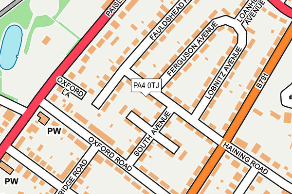 PA4 0TJ map - OS OpenMap – Local (Ordnance Survey)