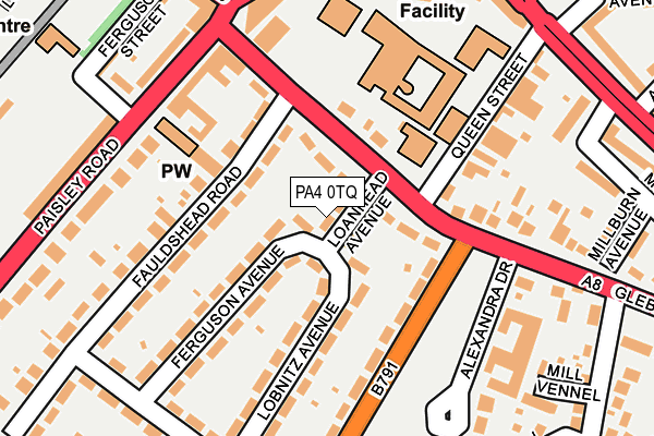 PA4 0TQ map - OS OpenMap – Local (Ordnance Survey)