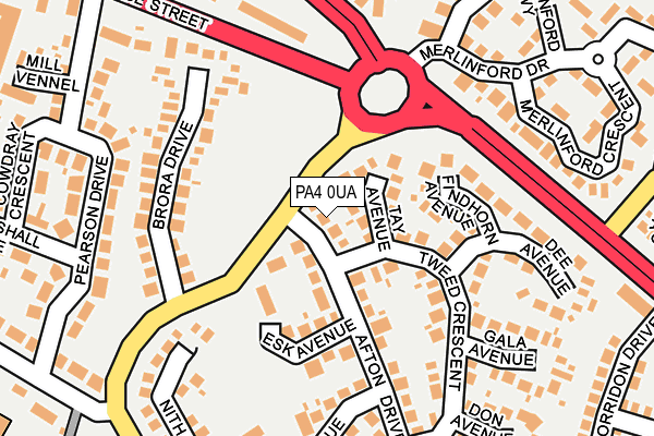 PA4 0UA map - OS OpenMap – Local (Ordnance Survey)