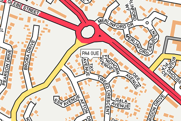 PA4 0UE map - OS OpenMap – Local (Ordnance Survey)