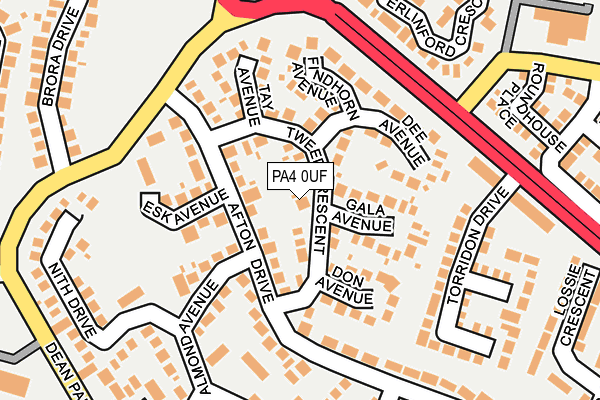 PA4 0UF map - OS OpenMap – Local (Ordnance Survey)