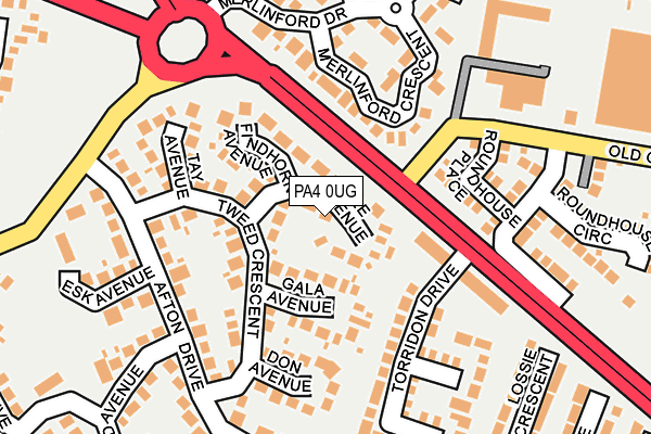 PA4 0UG map - OS OpenMap – Local (Ordnance Survey)