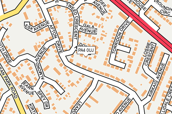 PA4 0UJ map - OS OpenMap – Local (Ordnance Survey)