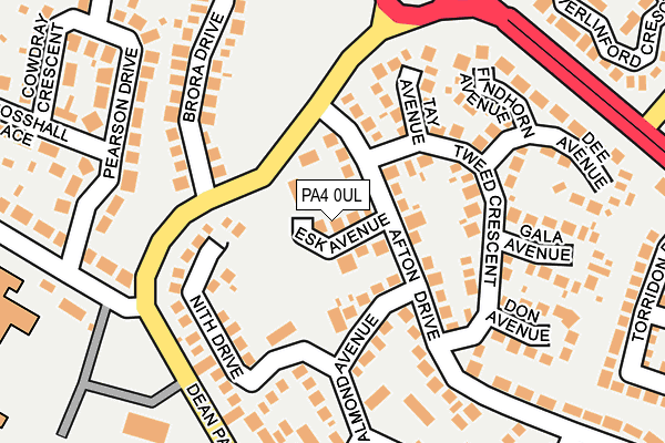 PA4 0UL map - OS OpenMap – Local (Ordnance Survey)