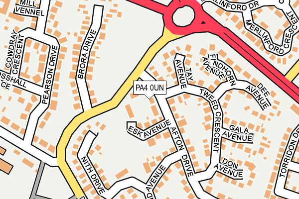 PA4 0UN map - OS OpenMap – Local (Ordnance Survey)