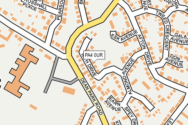 PA4 0UR map - OS OpenMap – Local (Ordnance Survey)