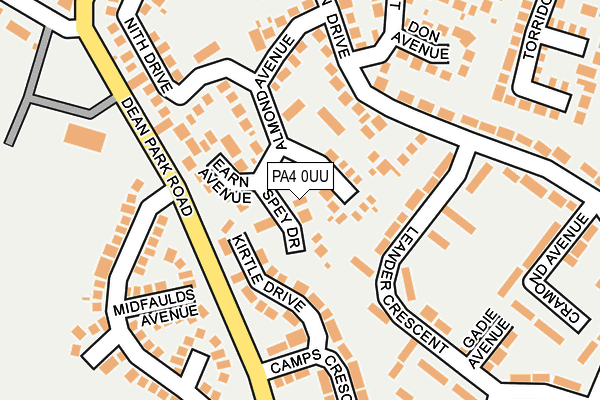 PA4 0UU map - OS OpenMap – Local (Ordnance Survey)