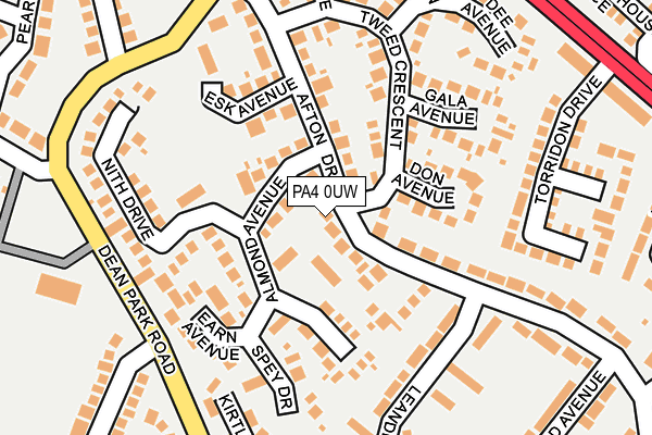 PA4 0UW map - OS OpenMap – Local (Ordnance Survey)