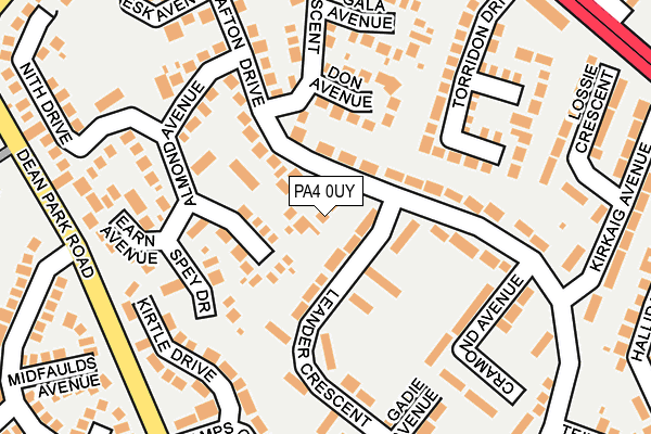 PA4 0UY map - OS OpenMap – Local (Ordnance Survey)