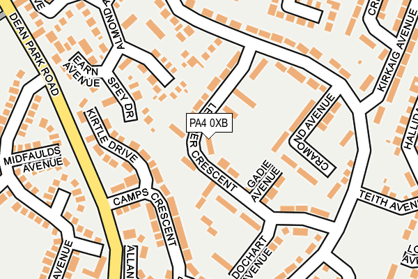 PA4 0XB map - OS OpenMap – Local (Ordnance Survey)