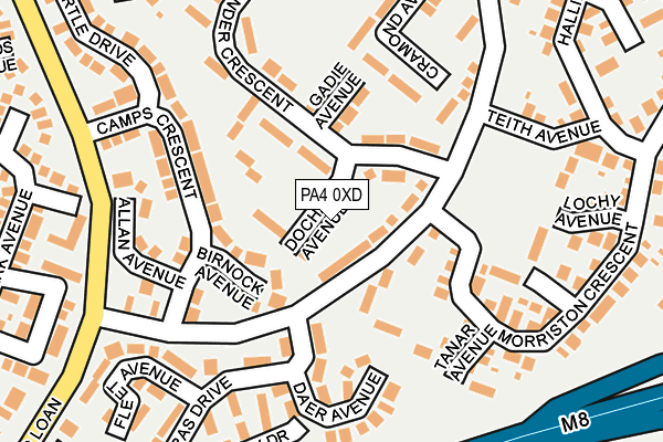 PA4 0XD map - OS OpenMap – Local (Ordnance Survey)