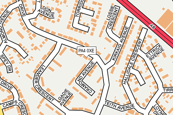 PA4 0XE map - OS OpenMap – Local (Ordnance Survey)