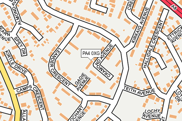 PA4 0XG map - OS OpenMap – Local (Ordnance Survey)