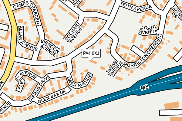 PA4 0XJ map - OS OpenMap – Local (Ordnance Survey)