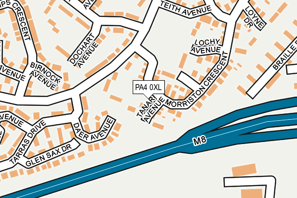 PA4 0XL map - OS OpenMap – Local (Ordnance Survey)