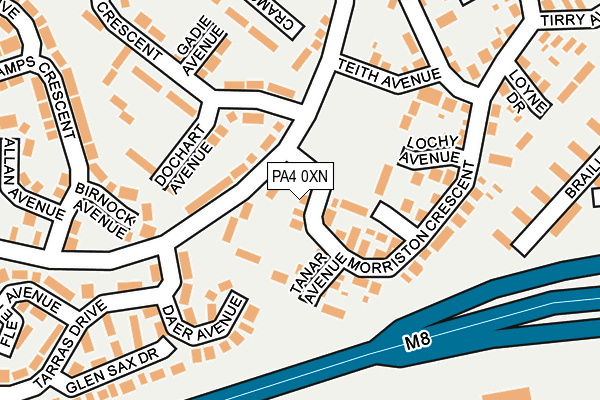 PA4 0XN map - OS OpenMap – Local (Ordnance Survey)