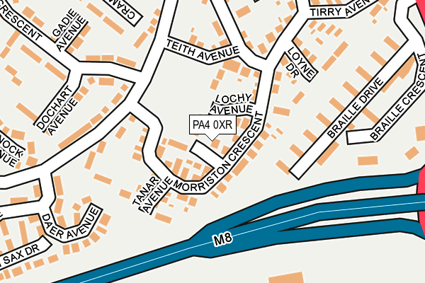 PA4 0XR map - OS OpenMap – Local (Ordnance Survey)