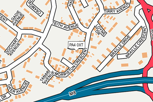 PA4 0XT map - OS OpenMap – Local (Ordnance Survey)