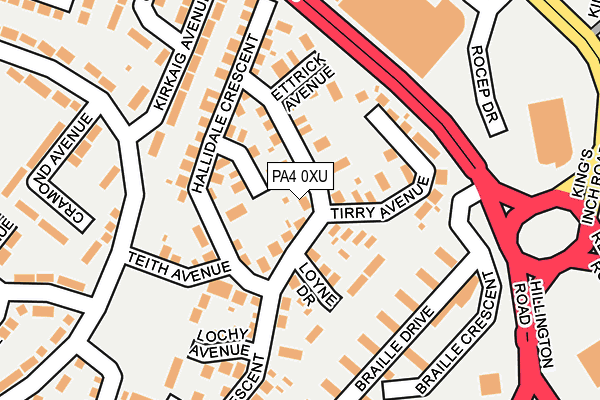 PA4 0XU map - OS OpenMap – Local (Ordnance Survey)