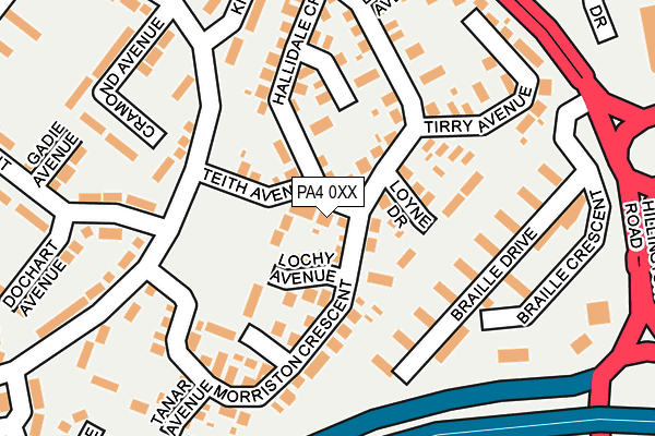 PA4 0XX map - OS OpenMap – Local (Ordnance Survey)