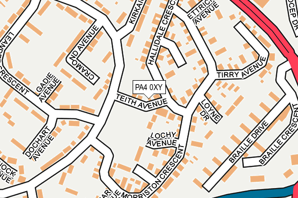 PA4 0XY map - OS OpenMap – Local (Ordnance Survey)